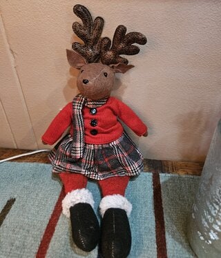 Melrose Deer Shelf Sitter 16.5"H