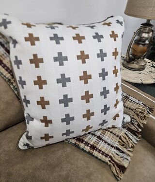 Omnia Pillow (16", 18", 20", 22", LG Kidney) WITH Leather /  Fabric Welt