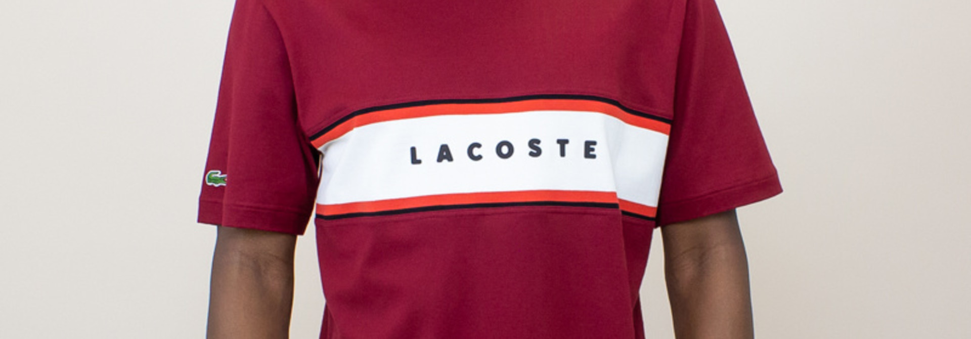 Lacoste Crewneck Cotton Shirt - Bordeaux