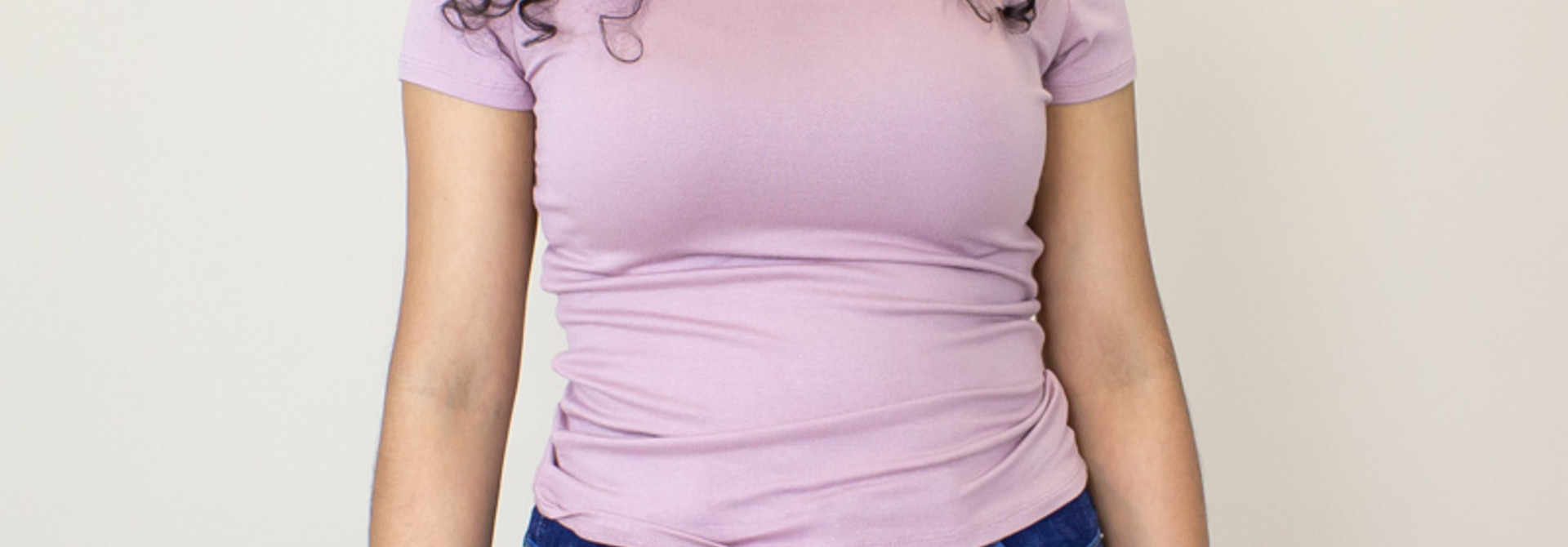 Double Zero Crop Top Shirt - Dusty Pink