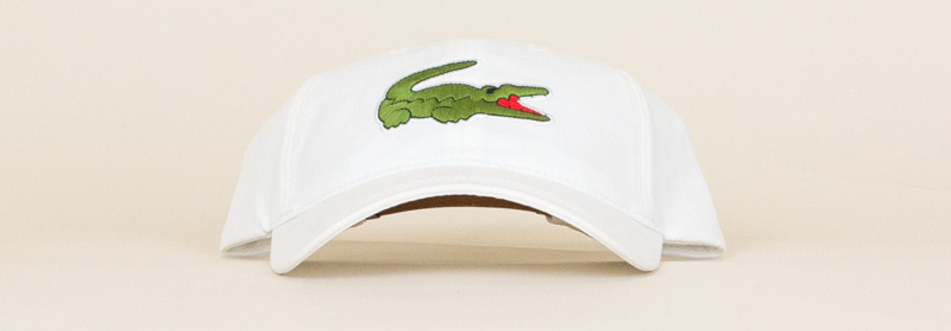 Lacoste Big Croc Cap - White