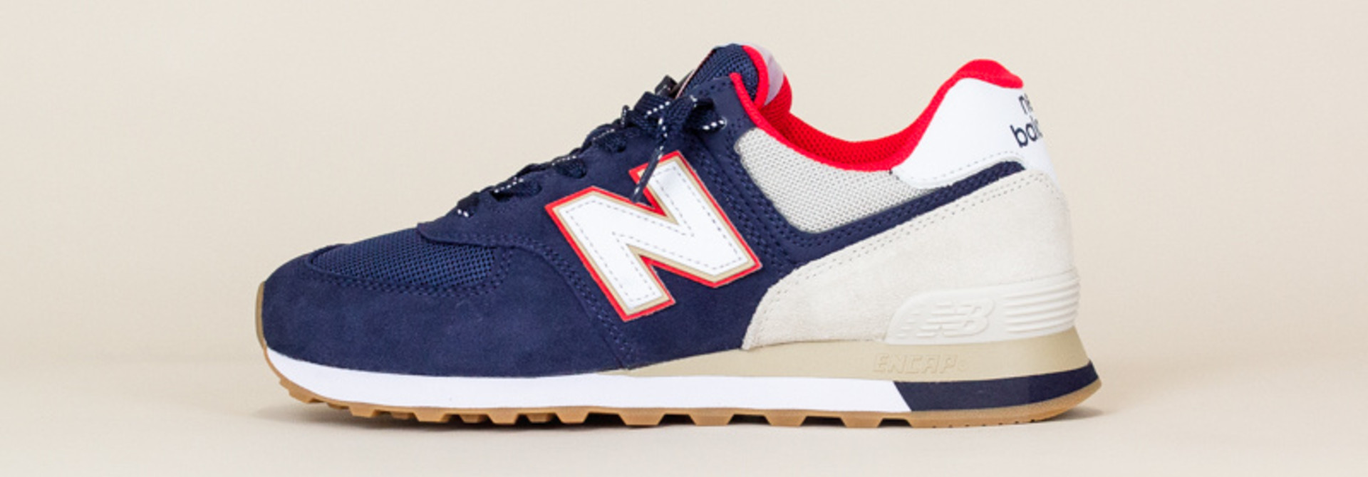 New Balance 574 SKB - Navy/ Energy Red