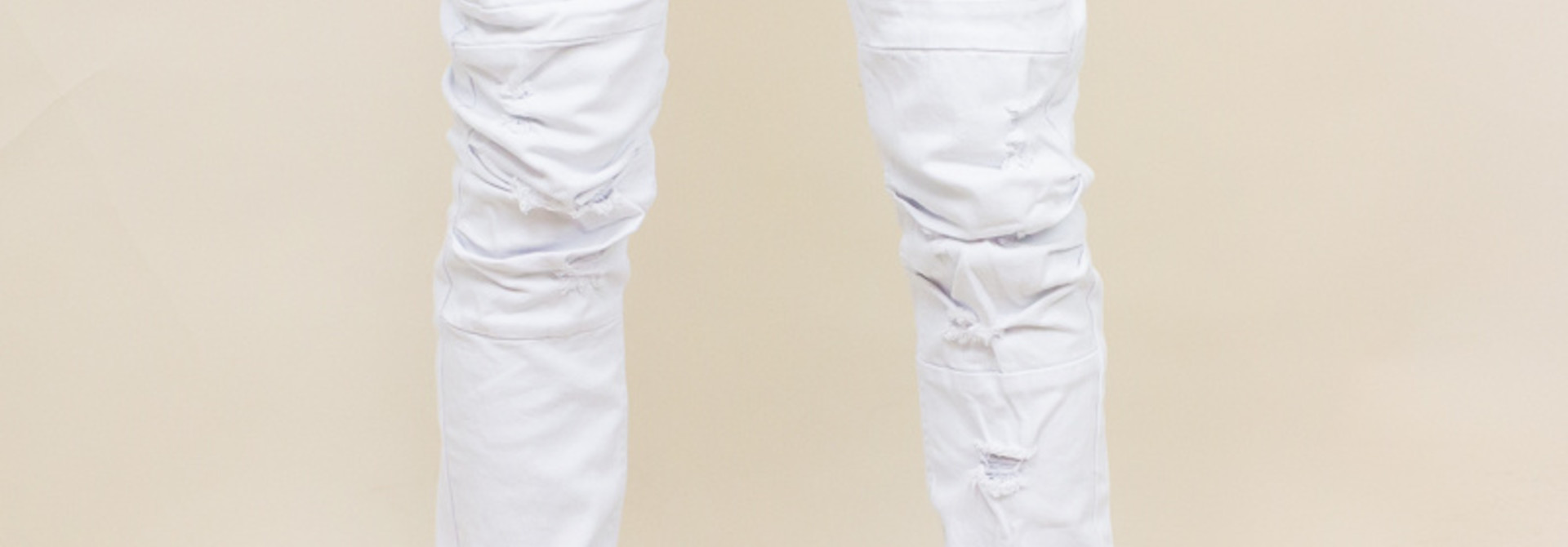 Blind Trust Skinny Twill Pants - White