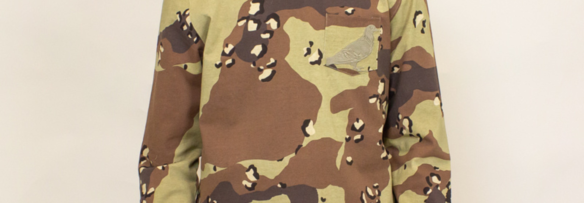 Staple Pigeon Garment Wash L/S Pocket Tee - Camo
