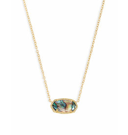 Kendra Scott Elisa Gold Pendant Necklace In Abalone Shell