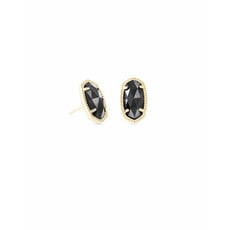 Kendra Scott Ellie Gold Stud Earrings In Black