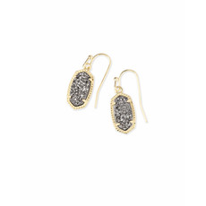 Kendra Scott Lee Gold Drop Earrings In Platinum Drusy