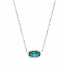 Kendra Scott Elisa Silver Pendant Necklace In London Blue