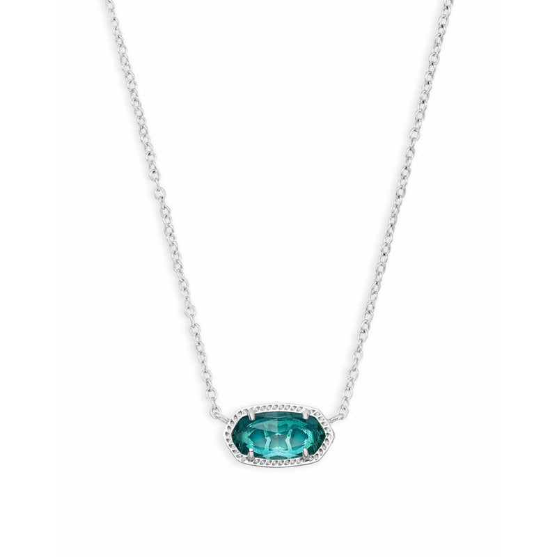 Kendra Scott Elisa Silver Pendant Necklace In London Blue