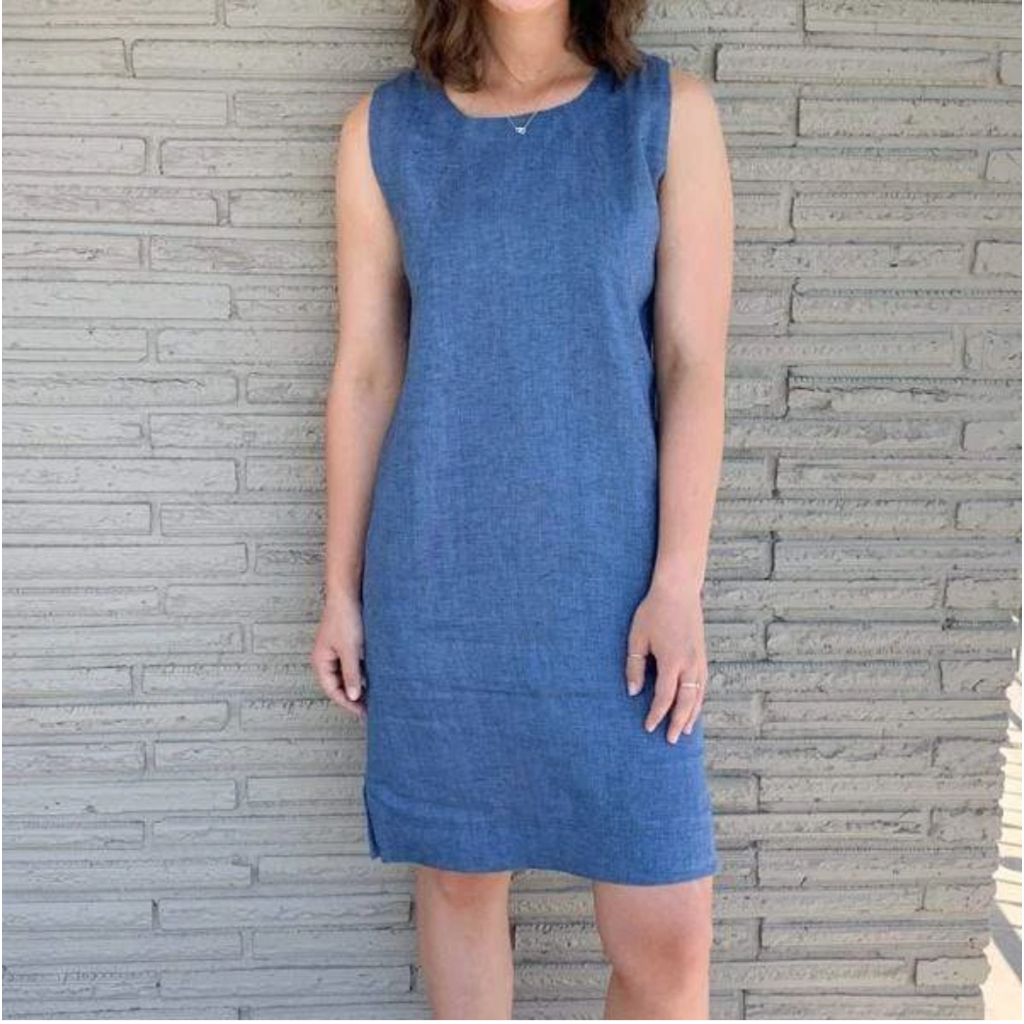 linen sheath dress