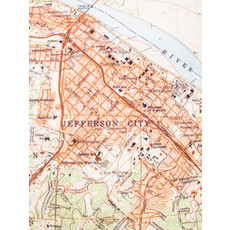 Southbank's Jefferson City Map Pillow