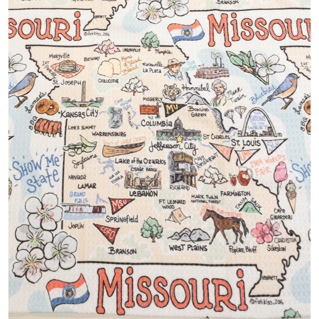 Southbank's Missouri Map Towel