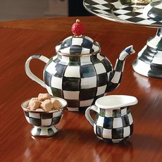MacKenzie-Childs Courtly Check Enamel Teapot - 4 Cup