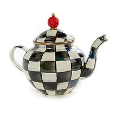 MacKenzie-Childs Courtly Check Enamel Teapot - 4 Cup