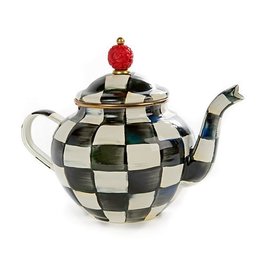 MacKenzie-Childs Courtly Check Enamel Teapot - 4 Cup