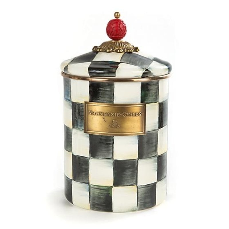 MacKenzie-Childs Courtly Check Enamel Canister - Medium