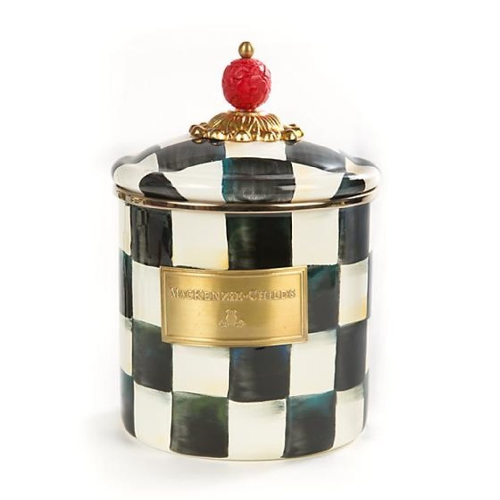 MacKenzie-Childs  Cookie Jar with Royal Check Lid