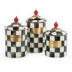 MacKenzie-Childs Courtly Check Enamel Canister - Small