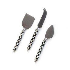 MacKenzie-Childs Supper Club Cheese Knife Set - Courtly Check