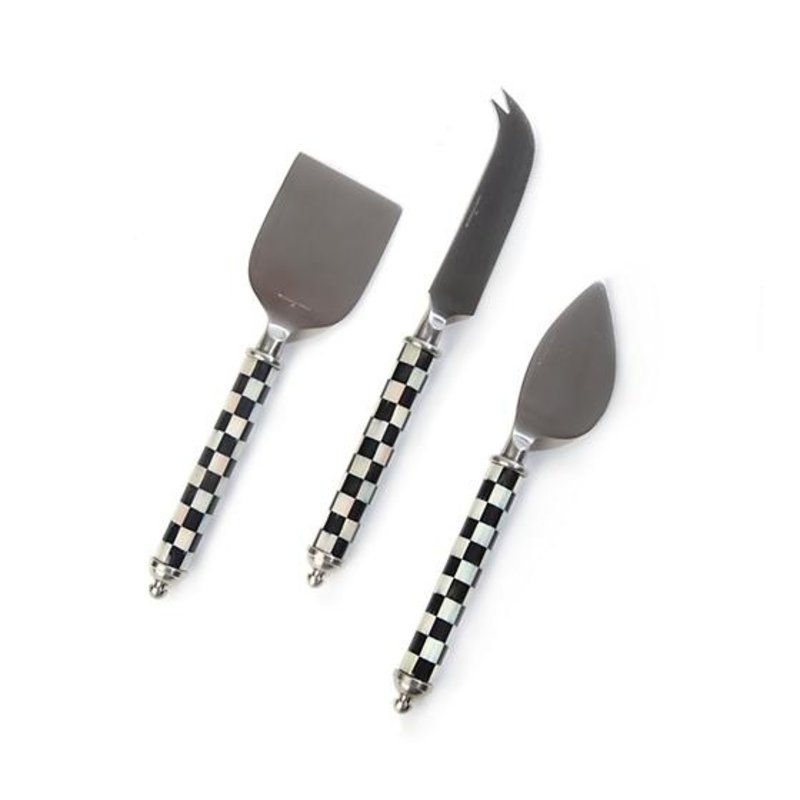 MacKenzie-Childs Supper Club Cheese Knife Set - Courtly Check