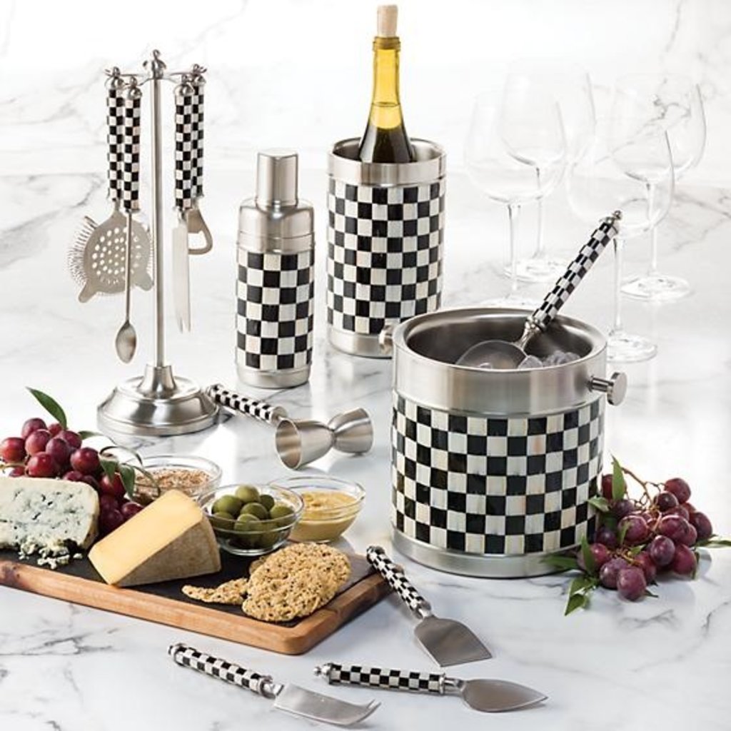 MacKenzie-Childs Supper Club Cheese Knife Set - Courtly Check