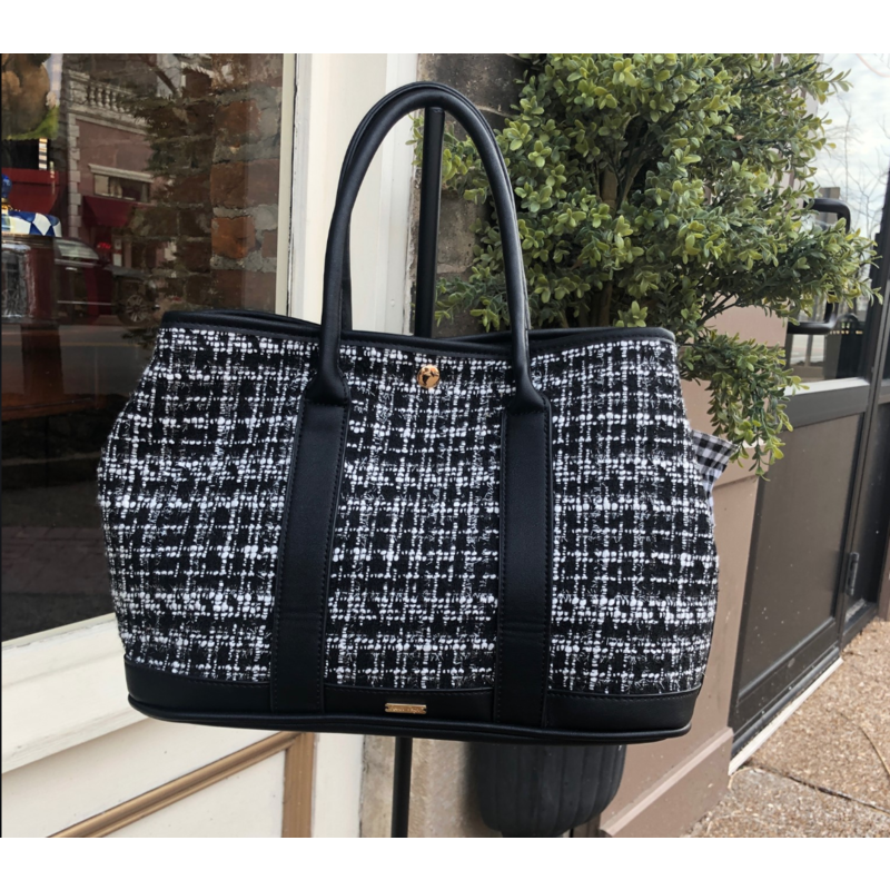 Black & White Tweed Handbag