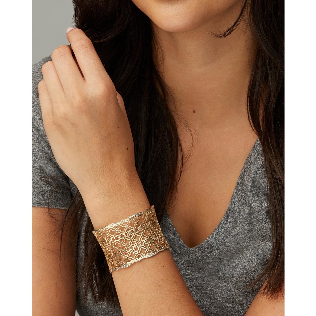 Kendra Scott Candice Gold Cuff Bracelet In Gold Filigree*