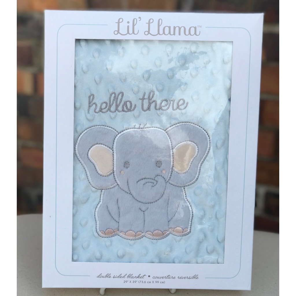 Little Bees Hello There Elephant Double Sided Blanket