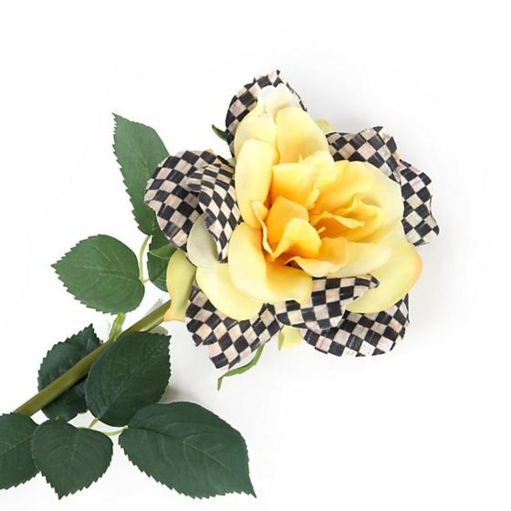 MacKenzie-Childs Courtly Check Rose - Yellow