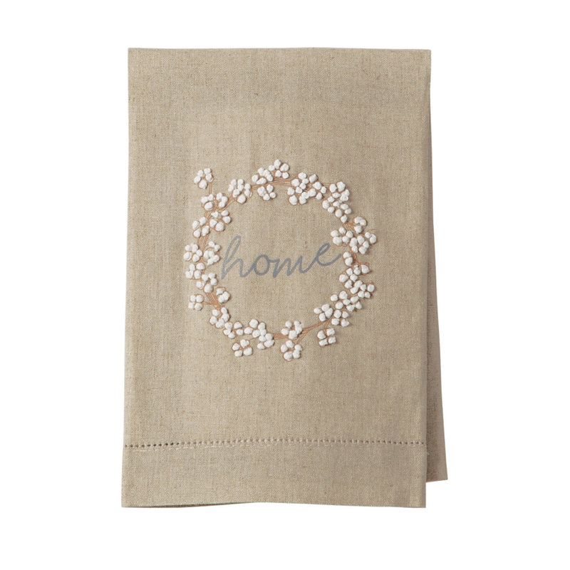 Southbank's Wreath Cotton French Knot Towel