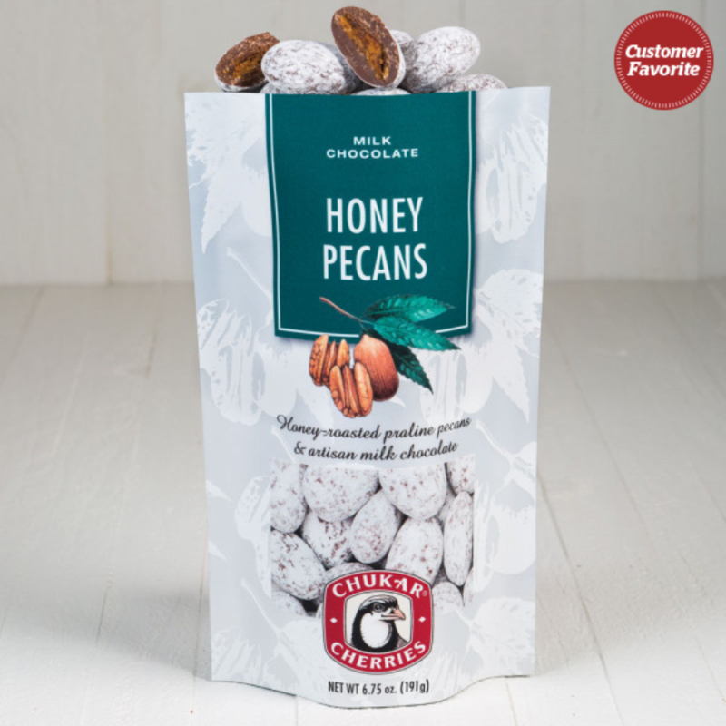 Chukar Cherries MILK CHOCOLATE HONEY PECANS 6.75oz