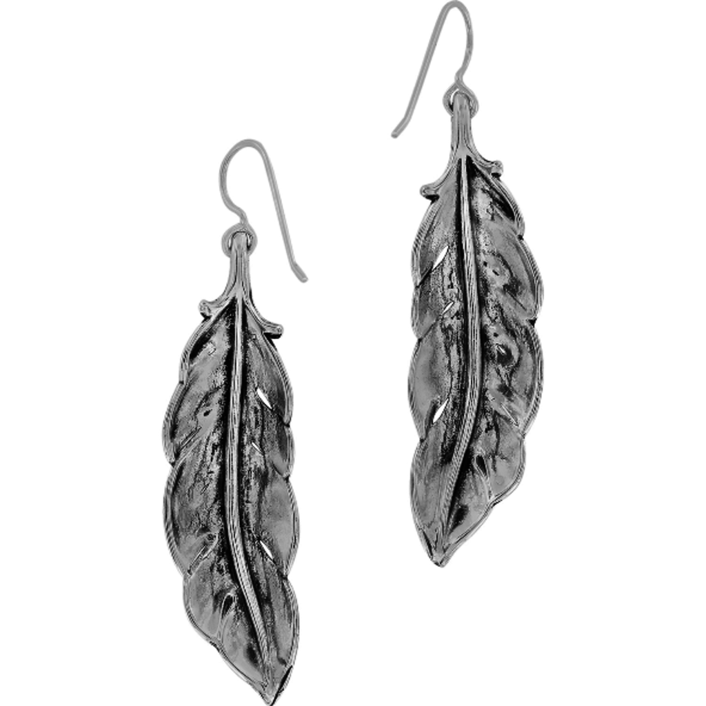 Contempo Ice Feather French Wire Earrings