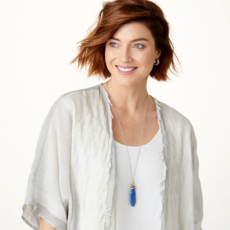 Brighton Neptune's Rings Pyramid Quartz Stone Necklace