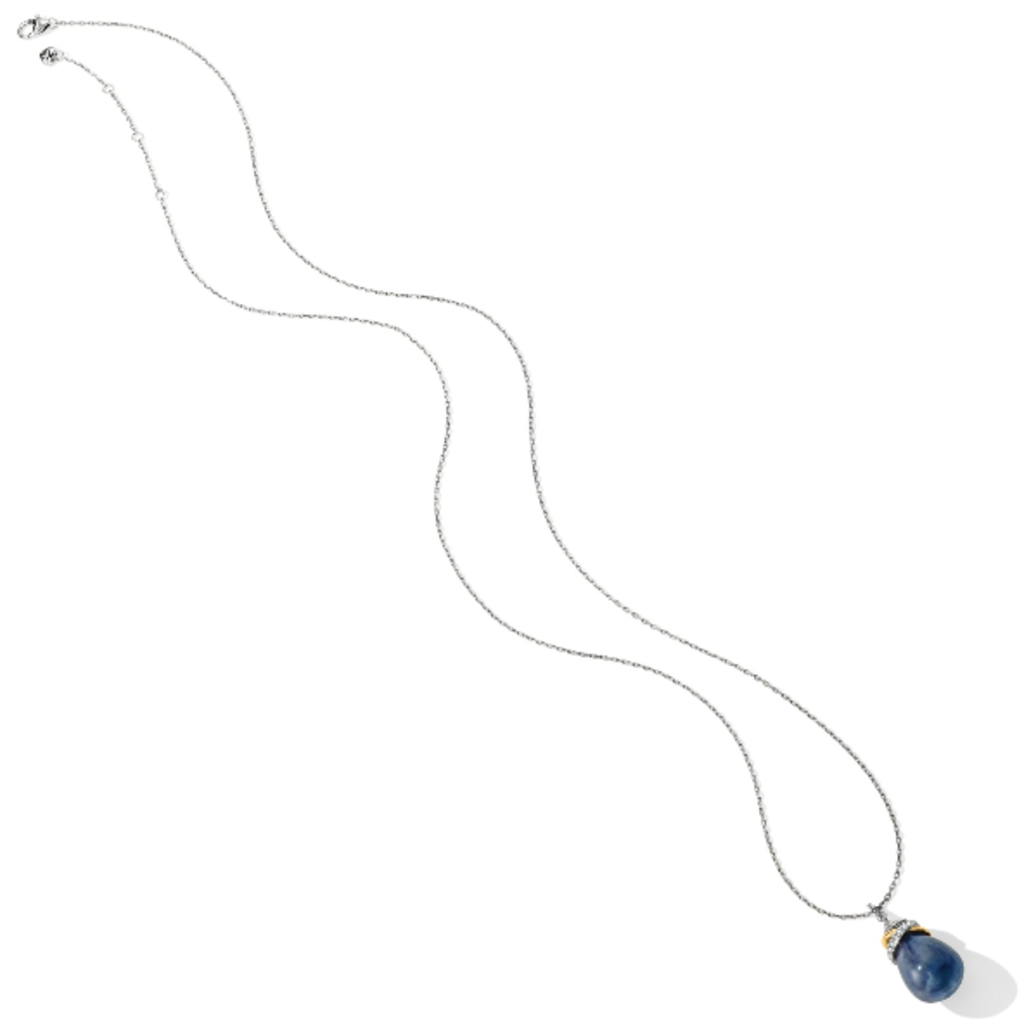 Neptune's Rings Brazil Blue Quartz Pendant Necklace