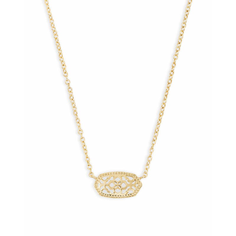 Kendra Scott Elisa Gold Pendant Necklace In Gold Filigree