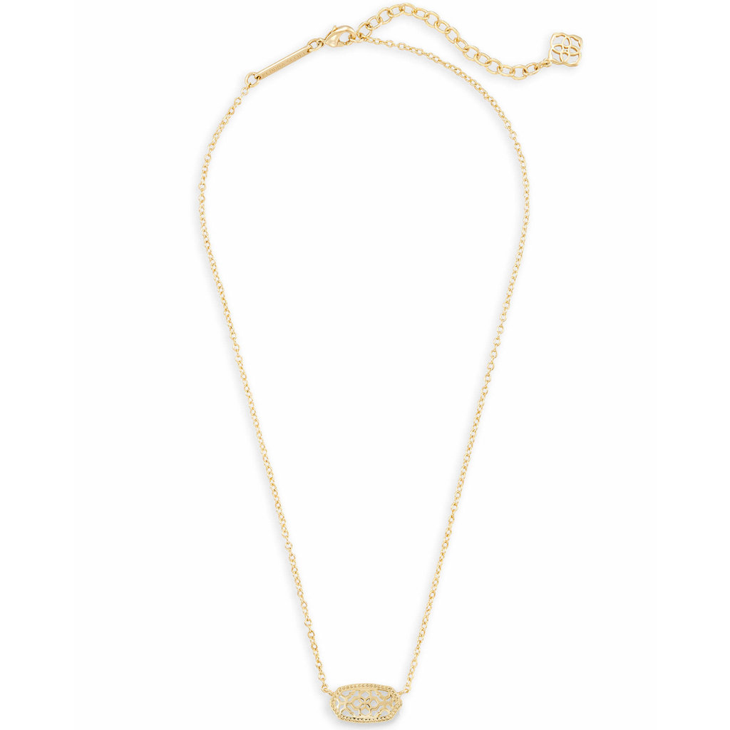 Kendra Scott Elisa Gold Pendant Necklace In Gold Filigree