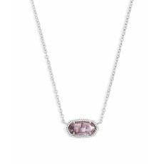 Kendra Scott Kendra Scott Elisa Silver Pendant Necklace In Amethyst