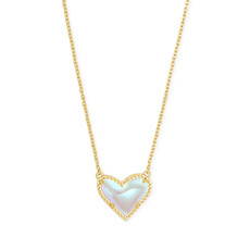 Kendra Scott Ari Heart Necklace Gold Dichroic*