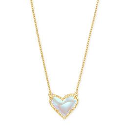 Kendra Scott Ari Heart Necklace Gold Dichroic*