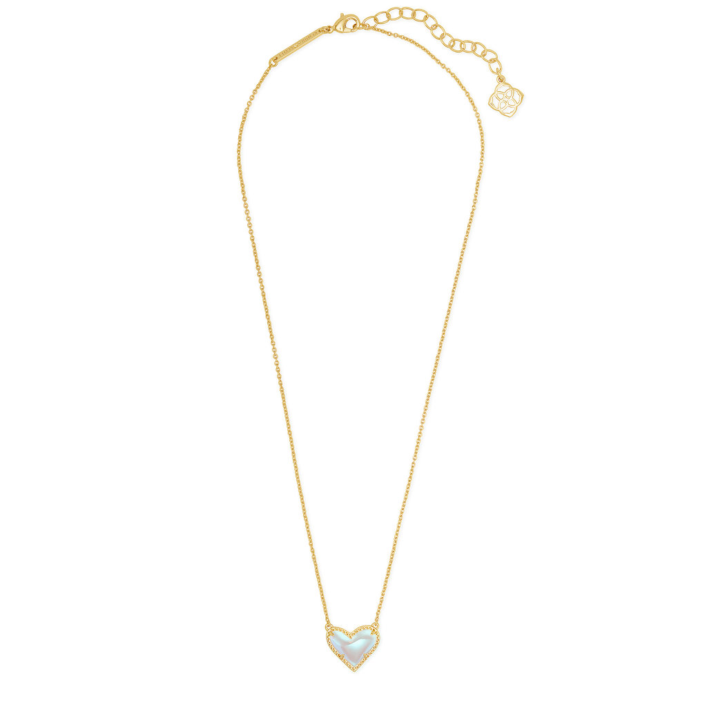 Kendra Scott Ari Heart Necklace Gold Dichroic*
