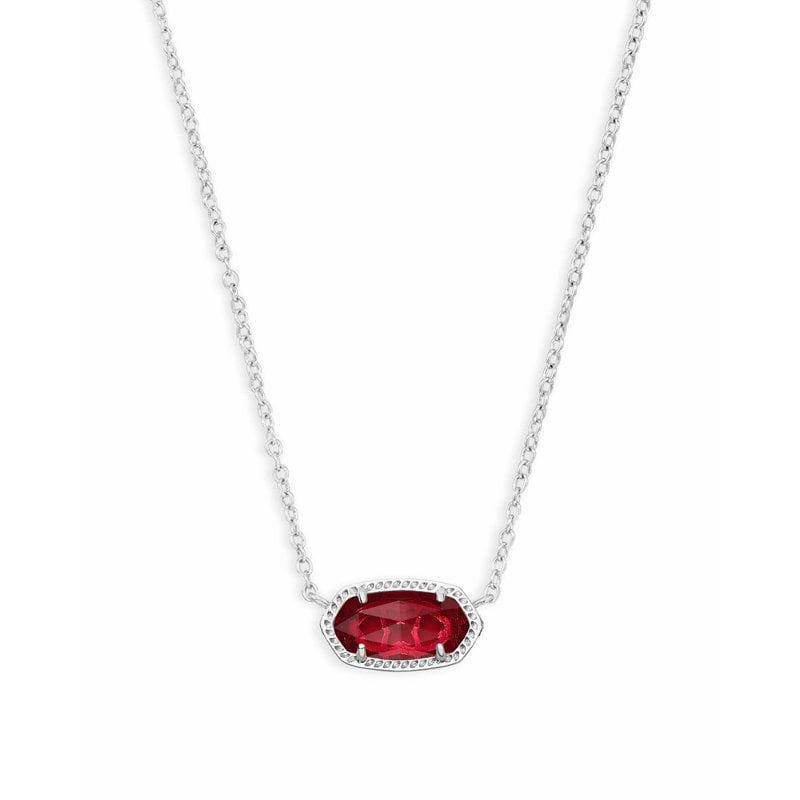 Kendra Scott Elisa Silver Pendant Necklace In Berry