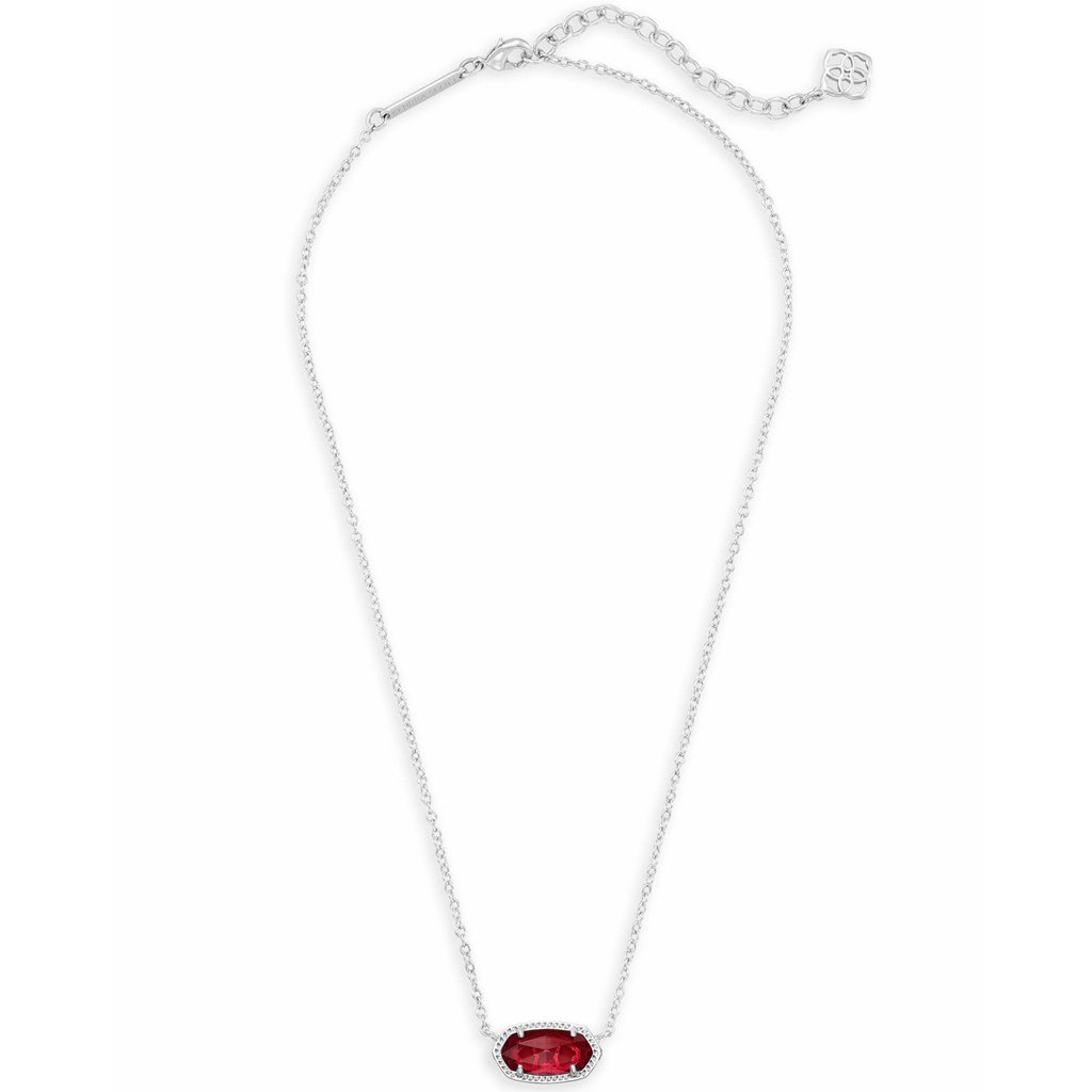 Kendra Scott Elisa Silver Pendant Necklace In Berry