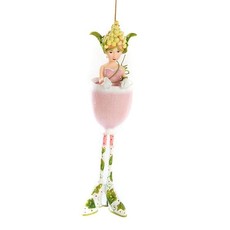 MacKenzie-Childs Patience Brewster Petal Rose Wine Girl Ornament