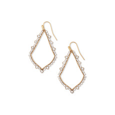 Sophee Crystal Drop Earrings In Vintage Gold