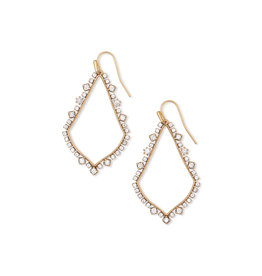 Sophee Crystal Drop Earrings In Vintage Gold