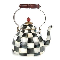 MacKenzie-Childs Courtly Check Enamel Tea Kettle - 3 Quart