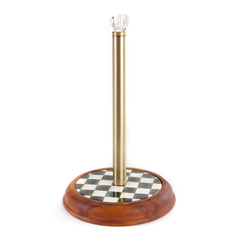 MacKenzie-Childs Courtly Check Wood Paper Towel Holder