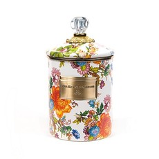 Flower Market White Canister - Medium