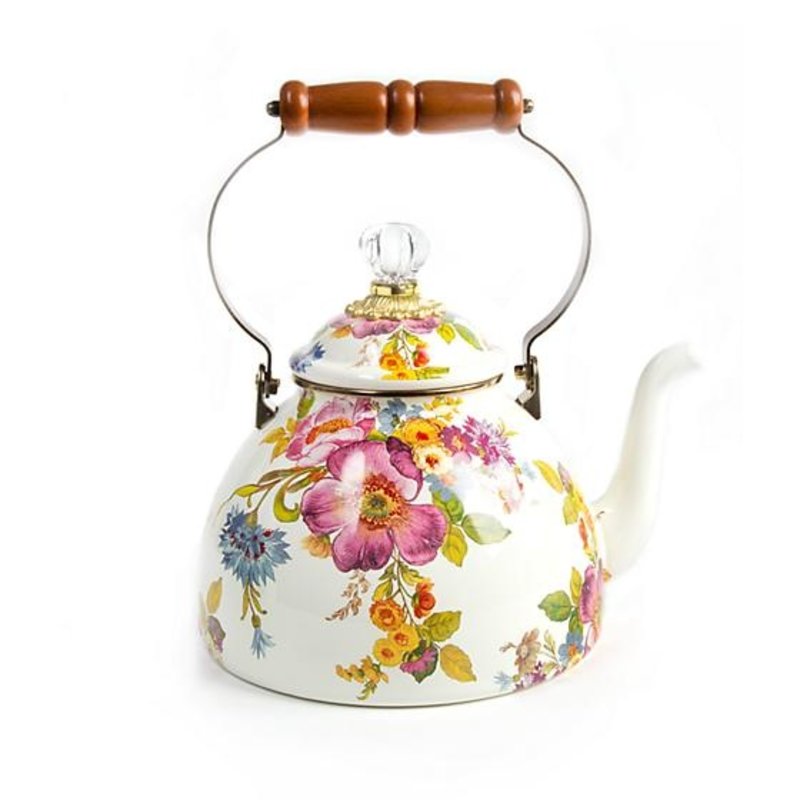 MacKenzie-Childs Flower Market Tea Kettle  - 3 quart