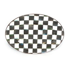Courtly Check Enamel Oval Platter - Small
